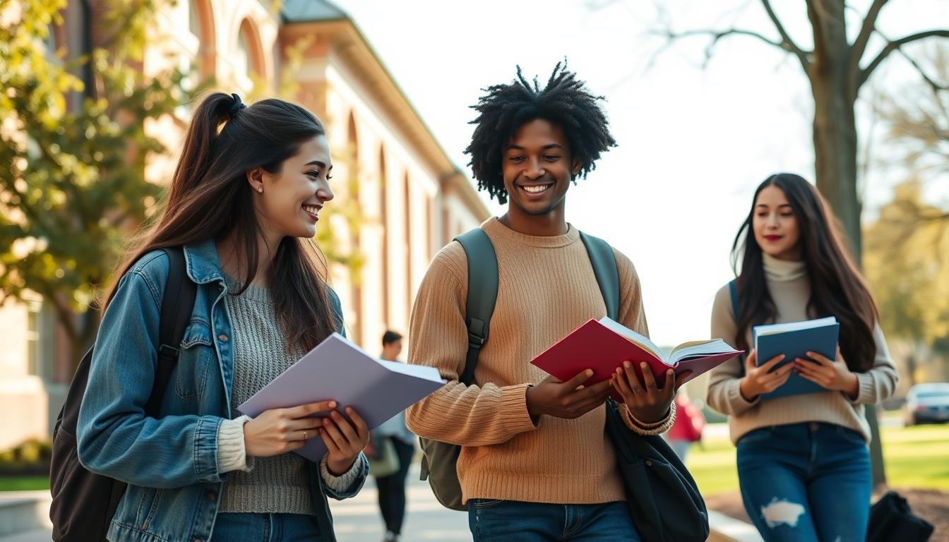 Students working in research laboratory
